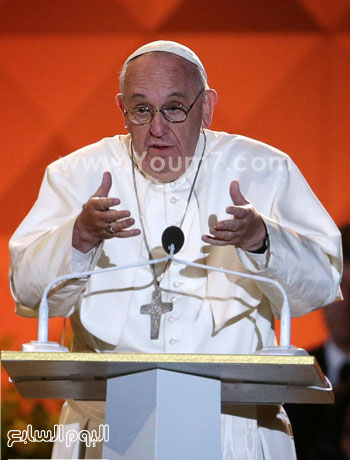 البابا يلقى كلمة فى الحفل  -اليوم السابع -9 -2015