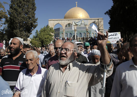 مظاهرات الفلسطينيين ضد سياسات الاحتلال فى القدس. -اليوم السابع -9 -2015