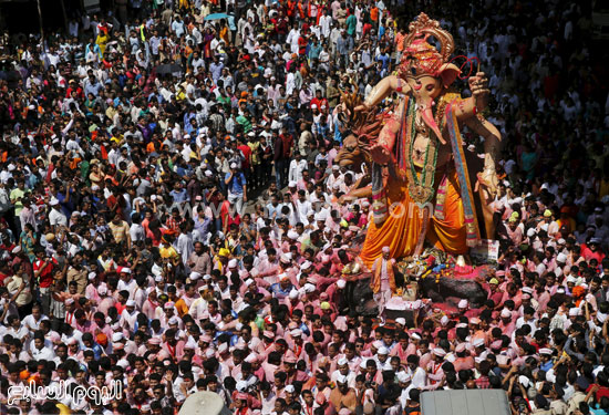 آلاف الهندوس يشاركون فى احتفالات جانيش  -اليوم السابع -9 -2015