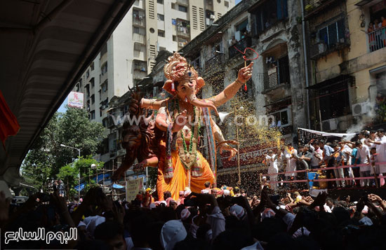مواكب الإله جانيش فى مومباى الهندية  -اليوم السابع -9 -2015