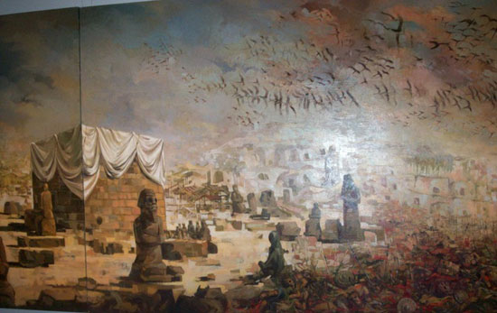 	لوحة الفنان المصرى طاهر عبد العظيم -اليوم السابع -9 -2015