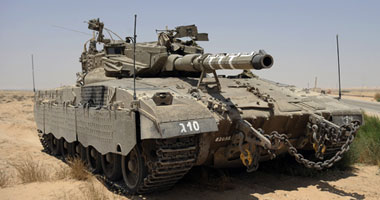 الدبابة الإسرائيلية المتواجدة على الحدود المصرية – الإسرائيلية