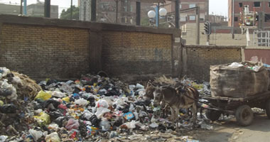 أكوام من القمامة أمام القصر الأثرى