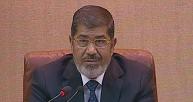 الدكتور محمد مرسى رئيس الجمهورية أثناء كلمته