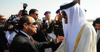 الرئيس السيسى يستقبل أمير قطر