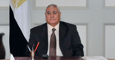 الرئيس عدلى منصورالدولة لن تتصالح مع الإرهابيين