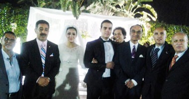   بالصور أبو زيد وشوبير فى حفل زفاف نجلة رئيس اتحاد السلة