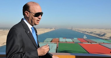 مهاب مميش: عبور أكبر سفينة حاويات فى العالم قناة السويس الجديدة  اليوم السابع