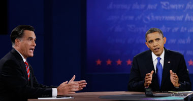 جانب من مناظرة أوباما ورومنى - صورة أرشيفية