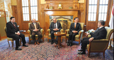 جانب من لقاء مرسى برئيس اتحاد الناشرين