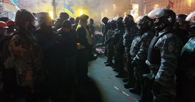 مصادمات بين الشرطة الأوكرانية والمتظاهرين 