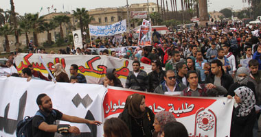 جانب من مسيرة الطلاب 