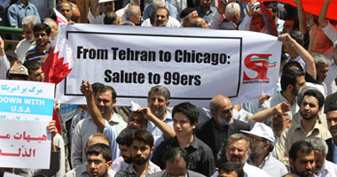 الإيرانيون يلبون دعوات النظام للتظاهر رفضا لاتحاد السعودية والبحرين