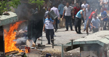 جانب من الاشتباكات بميدان العباسية اليوم