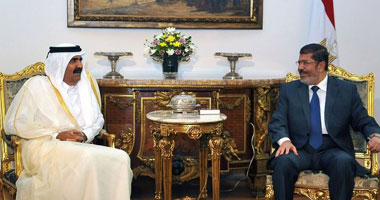 الرئيس مرسى مع امير قطر
