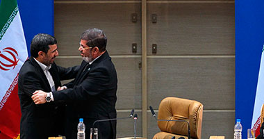 الرئيس محمد مرسى فى جانب من زيارة إيران