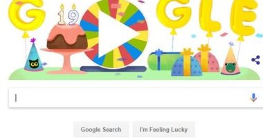 Google Birthday Surprise Spinner ميزة جديدة يقدمها جوجل لمستخدميه فى عيد ميلاده الـ 19 .. فكرة الشركة ظهرت داخل حرم "ستانفورد " وانطلقت من جراج .. واسمه الأول لم يكن Google