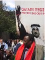 المئات من المتظاهرين ضد إرهاب قطر المئات من المتظاهرين ضد إرهاب قطر