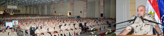 جزء من لقاء وزير الدفاع مع طلاب المعاهد العسكرية
