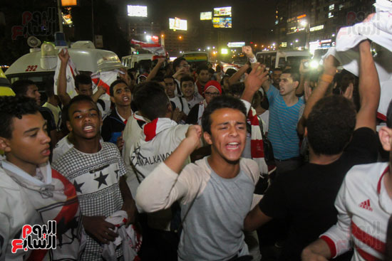 فرحة جماهير الزمالك بالهدف (4)
