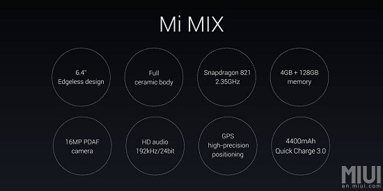 مواصفات Mi-MIX