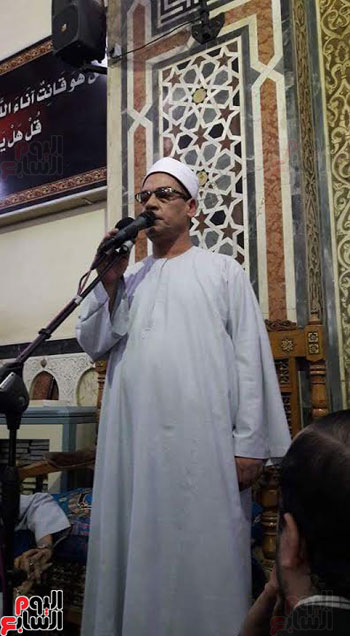  الشيخ سعد الفقى وكيل وزارة الأوقاف أثناء إلقاءه كلمته فى الليلة الختامية