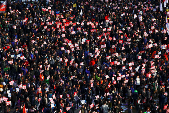  أكبر احتجاج مناهض لرئيسة كوريا الجنوبية فى سول
