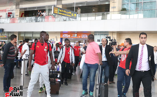 لحظة خروج فريق منتخب غانا 