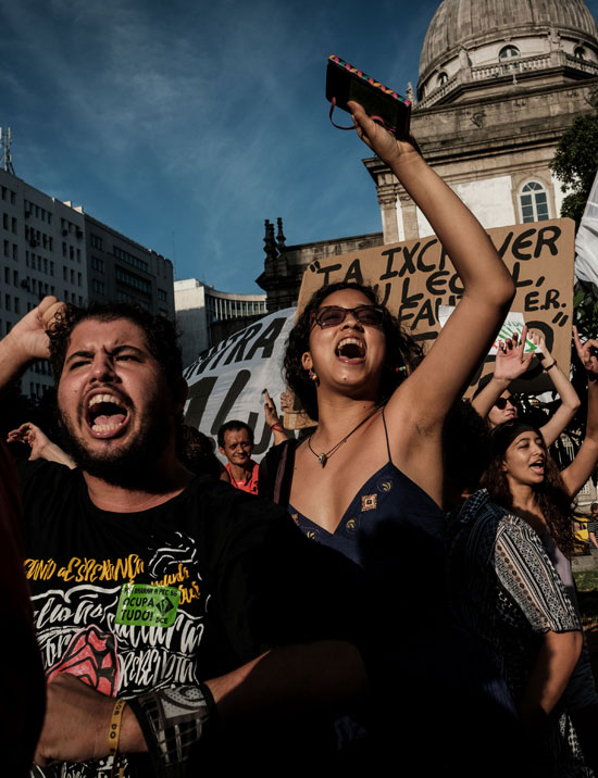 احتجاجات فى ريو دى جانيرو ضد الرئيس ميشال تامر