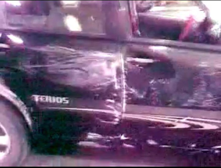 سيارة رنا بعد الحادث