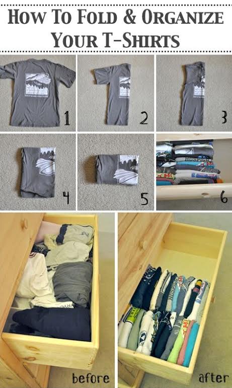 طريقة سهلة لطى الملابس