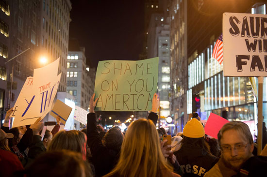 مظاهرات ضد ترامب فى نيويورك