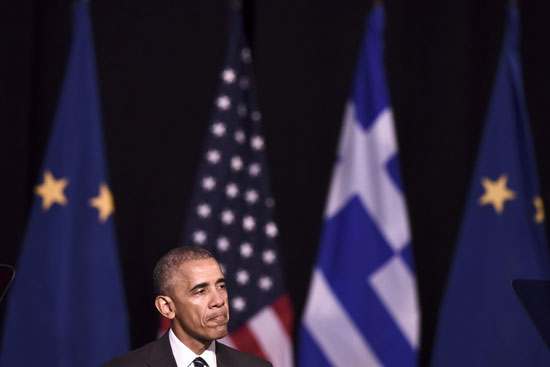 الرئيس الأمريكى باراك أوباما يلقى خطابا فى أثينا