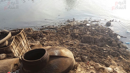 جانب من تلوث مصرف الخيرى