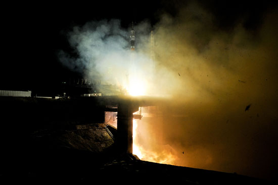  لحظة إطلاق صاروخ إلى المحطة الدولية للفضاء
