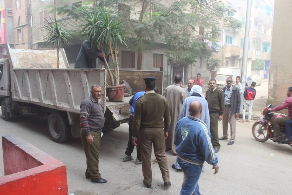 حملات لازالة الاشغالات بشوارع بنى سويف