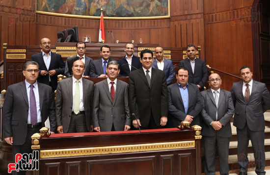 صورة جماعية للوفد الاردني مع المستشار نائب الامين العام المصري