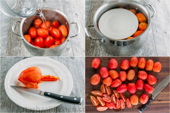 تقطيع الطماطم