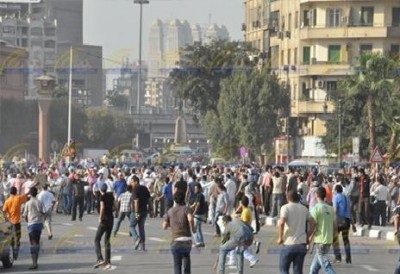 التظاهر وسط القاهرة