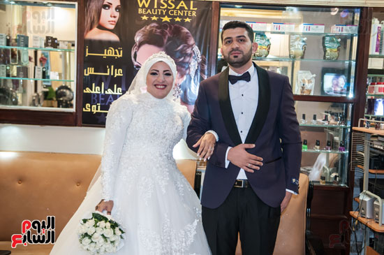  العروسان شريف ورحمة رمضان 