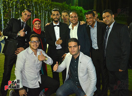 الزميل أحمد الشاذلى يحتفل بزفافه على منه الله هشام (21)