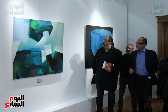  افتتاح معرض فنى للفنان التشكيلى  ماتى سيرفيو بجاليرى النيل (12)