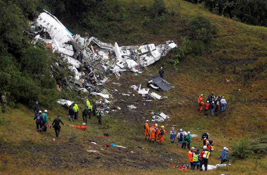 مقتل 76 شخصا فى تحطم طائرة كولومبية