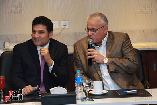 وزير الرى السابق حسام المغازى مع المهندس عبد الفتاح رجب