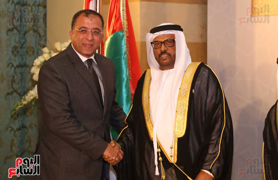 وزير التخطيط أشرف العربى مع السفير الإماراتى