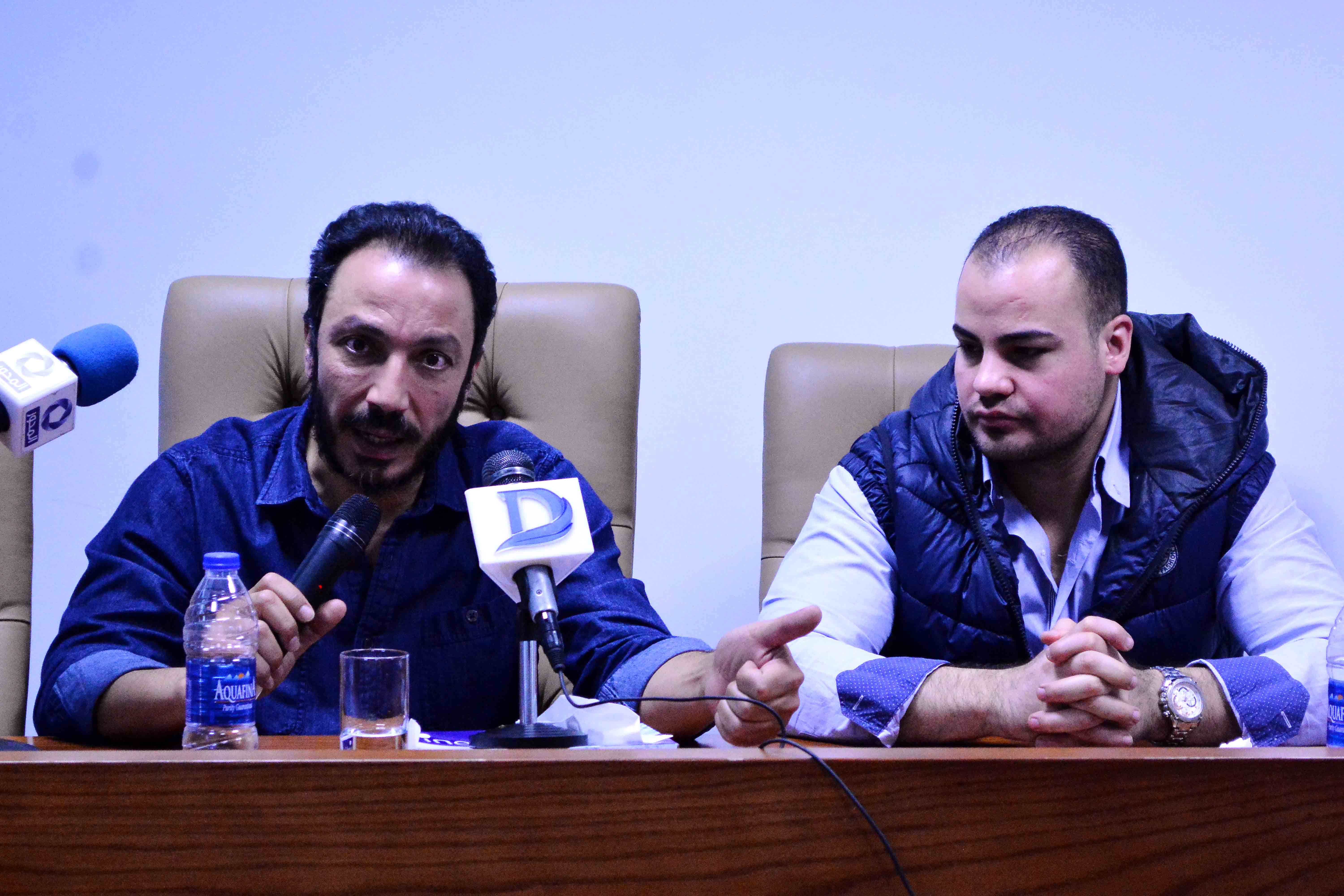طارق لطفي و عمرو صحصاح خلال الندوة