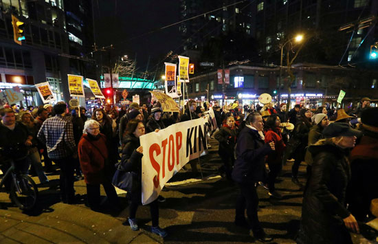 احتجاجات فى كندا ضد قرار تمديد خط النفط