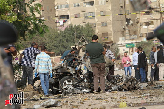 انفجار أمام عمارات التوفيقية بنهاية شارع مصطفى النحاس بمدينة نصر