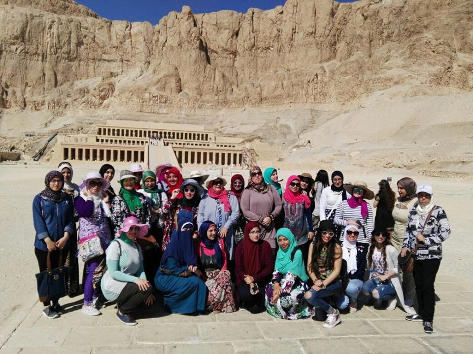الطالبات الـ250 في زيارة لمعبد الملكة حتشبسوت غرب الأقصر