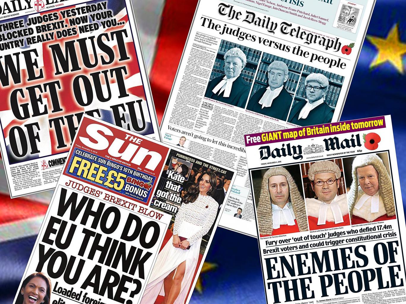 صحف بريطانية تهاجم قرار محكمة يعرقل الخروج من الاتحاد